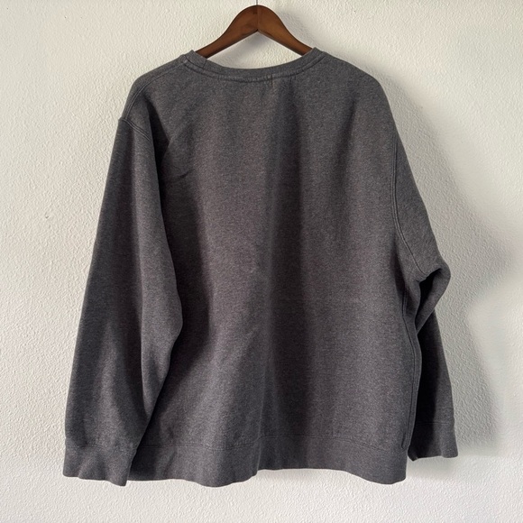 Nike Crewneck Men's Gray Embroidered Logo Sweatshirt Brushed Back Fleece XXL EUC - Picture 10 of 11